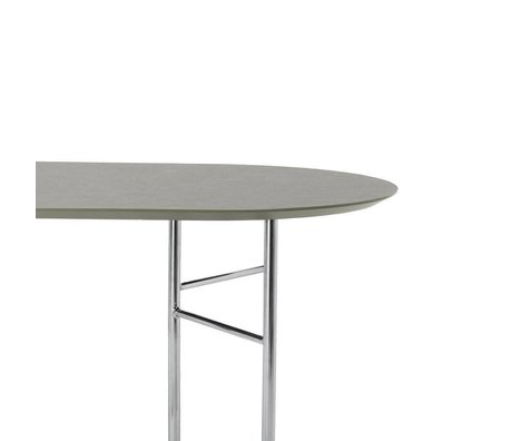 Ferm Living Tabletop Mingle Oval 150cm gray green wood linoleum 150x75x2,5cm
