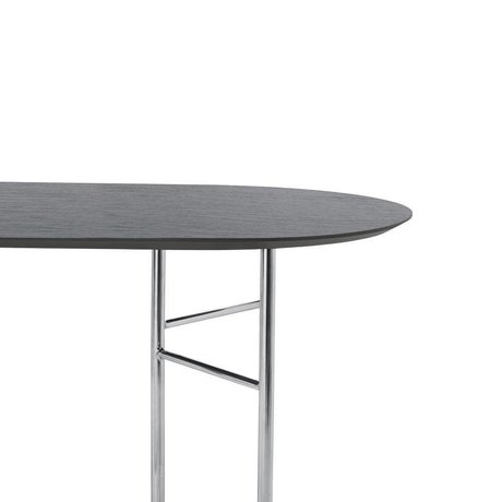 Ferm Living Tabletop Mingle Oval 220cm black wood linoleum 220x75x2,5cm