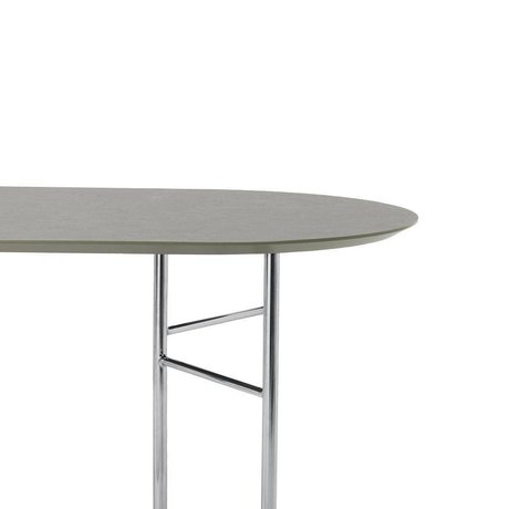 Ferm Living Plateau Mingle Ovale 220cm Linoléum Bois Vert Gris 220x75x2,5cm