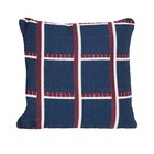 Ferm Living Throw pillow Checked blue red textile 40x40cm