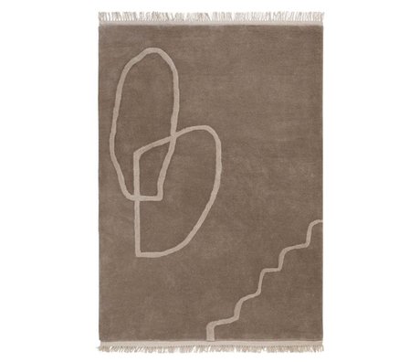 Ferm Living Rug Desert Tufted sand brown textile 140x200cm