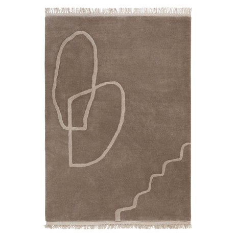 Ferm Living Rug Desert Tufted sand brown textile 140x200cm