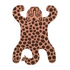 Ferm Living Tapis Safari LEOPARD en laine de coton marron 160x118x2cm