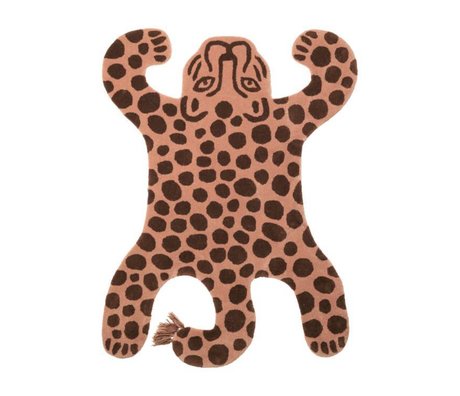 Ferm Living Rug Safari LEOPARD braune Watte 160x118x2cm