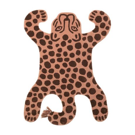 Ferm Living Rug Safari LEOPARD braune Watte 160x118x2cm