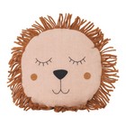 Ferm Living Cushion Safari Lion pink linen wool 35cm