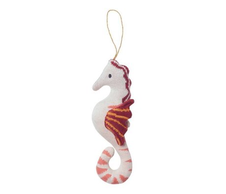 Ferm Living Music mobile Fruiticana Seahorse cotton 10x31cm