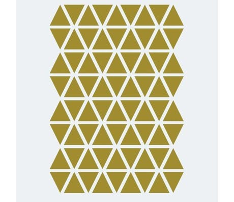 Ferm Living Wall sticker Mini Triangles gold 72 pieces