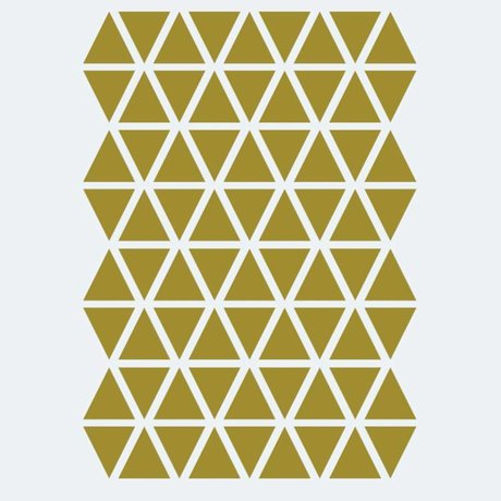 Ferm Living Wall sticker Mini Triangles gold 72 pieces