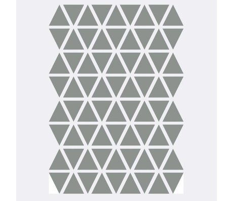 Ferm Living Wall sticker Mini Triangles gray 72 pieces