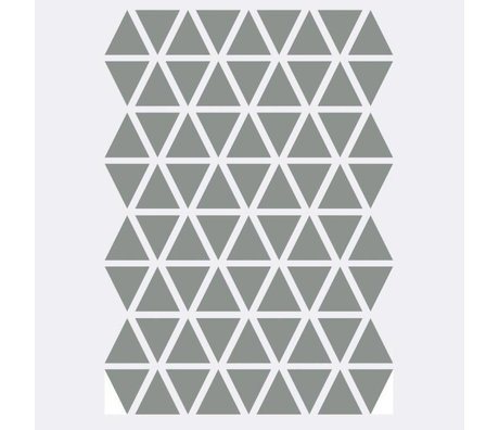 Ferm Living Wall sticker Mini Triangles gray 72 pieces