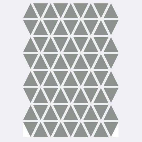 Ferm Living Wall sticker Mini Triangles gray 72 pieces