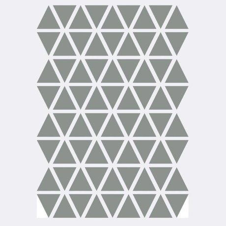 Ferm Living Wall sticker Mini Triangles gray 72 pieces