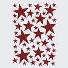 Ferm Living Wall sticker Mini Stars red 49 pieces