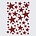 Ferm Living Sticker mural Mini Stars rouge 49 pièces