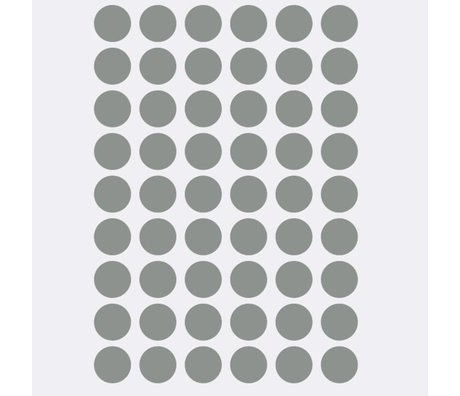 Ferm Living Wall sticker Mini Dots gray 54 pieces