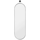 Ferm Living Miroir Poise ovale métal noir bois 28,3x2,6x98,9cm