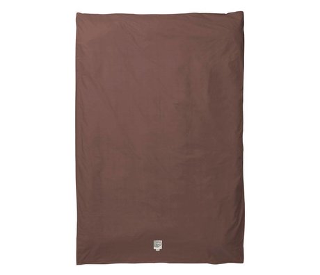 Ferm Living Bettbezug Hush Cognac Bio-Baumwolle 140x220cm