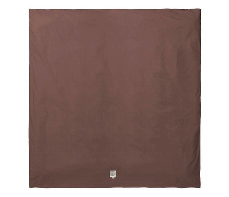 Ferm Living Bettbezug Hush Cognac Bio-Baumwolle 200x200cm