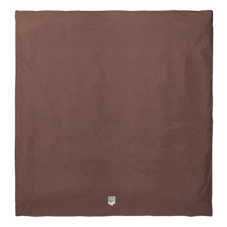 Ferm Living Duvet cover Hush cognac organic cotton 200x200cm