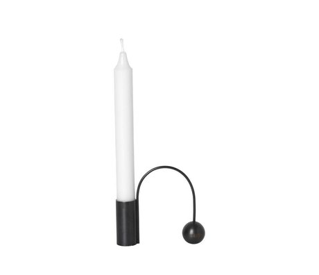 Ferm Living Candlestick Balance black steel 11x2,5x9,5cm