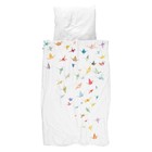 Snurk Duvet cover crane birds white cotton 140x200 / 220cm + 60x70cm