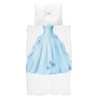 Snurk Draps Princesse Bleu bleu coton blanc 140x200 / 220cm + 60x70cm