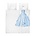 Snurk Draps Princesse Bleu bleu coton blanc 200x200 / 220cm + 2 / 60x70cm