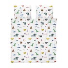Snurk Housse de couette papier zoo multicolore coton 200x200 / 220cm + 2 / 60x70cm