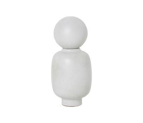 Ferm Living Vase Muses Talia hellgraue Keramik 13,2x19,9x26cm