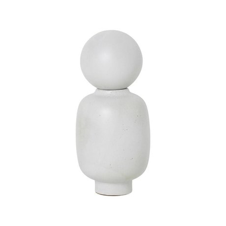 Ferm Living Vase Muses Talia light gray ceramics 13,2x19,9x26cm