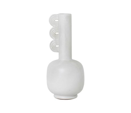 Ferm Living Vase Muses Clio en céramique gris clair Ø13,5x29,8cm
