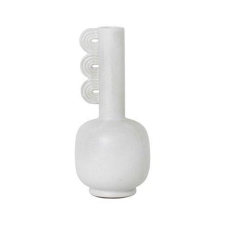 Ferm Living Vase Muses Clio en céramique gris clair Ø13,5x29,8cm