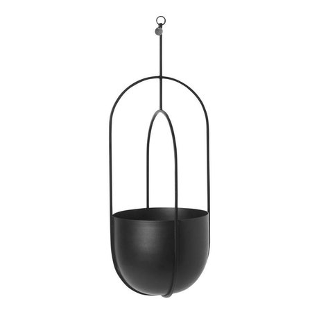 Ferm Living Pot à suspendre Deco métal noir Ø18,5x51,5cm