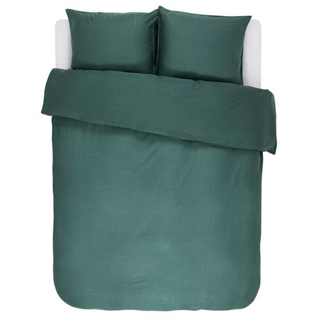 ESSENZA Funda nórdica algodón menta verde satén 200x220 + 2 / 60x70cm