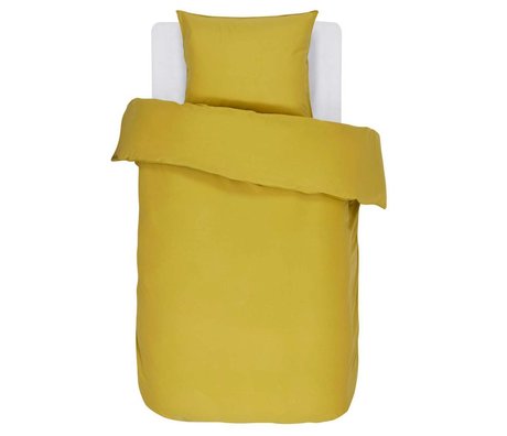 ESSENZA Housse de couette Minte Or Jaune Coton Satin 140x220 + 60x70cm