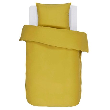 ESSENZA Housse de couette Minte Or Jaune Coton Satin 140x220 + 60x70cm