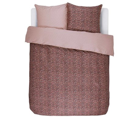 ESSENZA Housse de couette Satin de coton brun Bory Earth 240x220 + 2 / 60x70cm