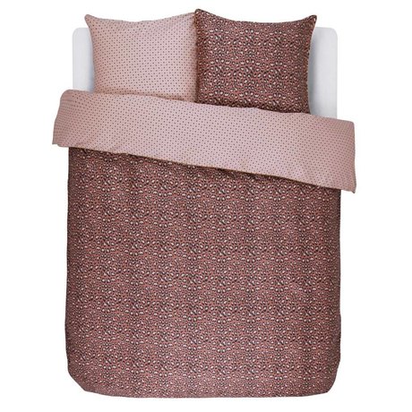 ESSENZA Housse de couette Satin de coton brun Bory Earth 240x220 + 2 / 60x70cm