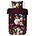 ESSENZA Copripiumino Fleur Borgogna in raso di cotone viola 140x220 + 60x70cm