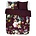 ESSENZA Copripiumino Fleur Borgogna in raso di cotone viola 200x220 + 2 / 60x70cm