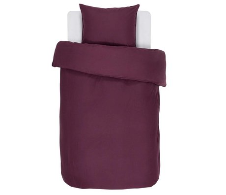 ESSENZA Duvet cover Minte Burgundy purple cotton satin 140x220 + 60x70cm