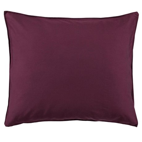 ESSENZA Fodera per cuscino Minte in raso di cotone viola bordeaux 60x70cm