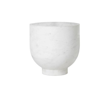 Ferm Living Wine cooler Alza white marble Ø23x23cm