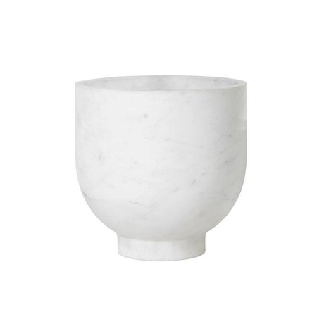 Ferm Living Wine cooler Alza white marble Ø23x23cm