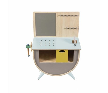 Sebra Workbench gray wood 58x38x81,5cm