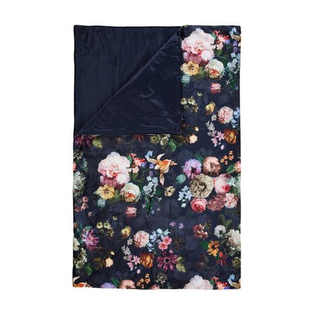 ESSENZA Quilt Fleur Night Blue Blue Velvet Polyester 180x265cm