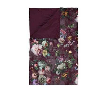 ESSENZA Bettkufe Fleur Burgund lila Samt Polyester 100x240cm