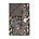 ESSENZA Velours chèque marron fleur taupe polyester 135x170cm