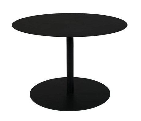 Zuiver Side Table Snow Round Black Metal M Ø60x40cm